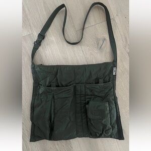 Diesel Cargo Utility Messenger Multi Pocket Tote Bag Military Green Nylon *F20